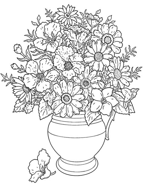 flower coloring pages to print|53 Flower Coloring Pages (Free PDF Printables).